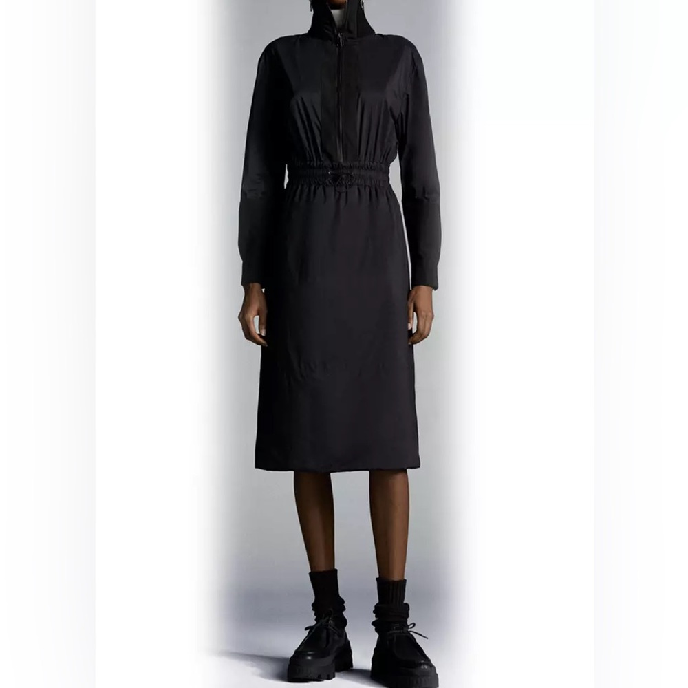 Moncler Nylon Drawstring Midi Dress 38